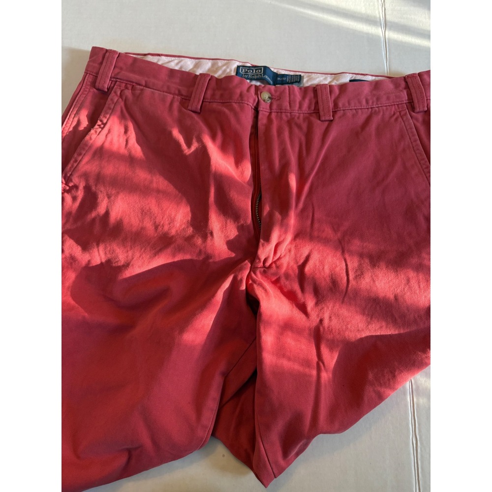 Polo Ralph Lauren Mens Salinger Chino Pants Red Straight Fit Cotton Twill 34x32 - Picture 2 of 9